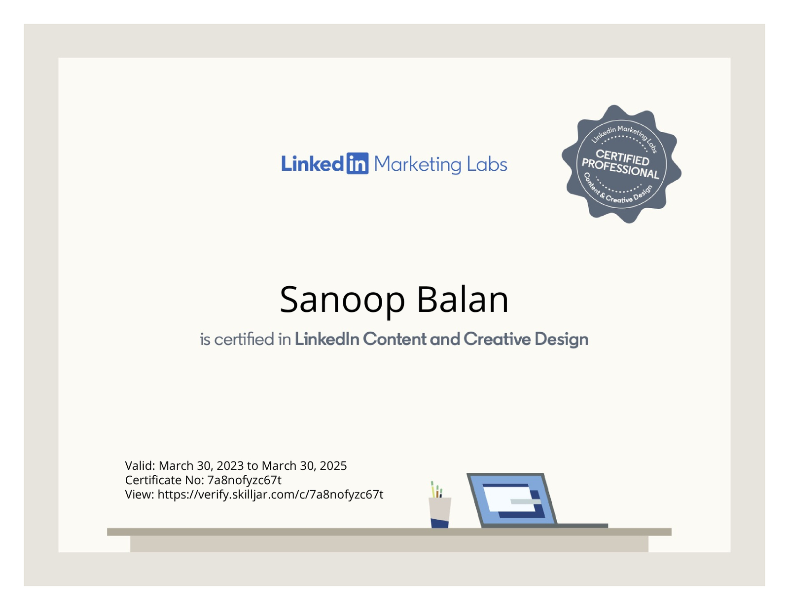 SEO Training Certificate