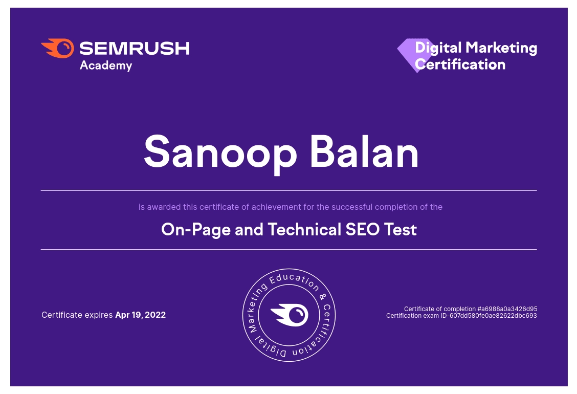 SEO Training SEMrush On-Page